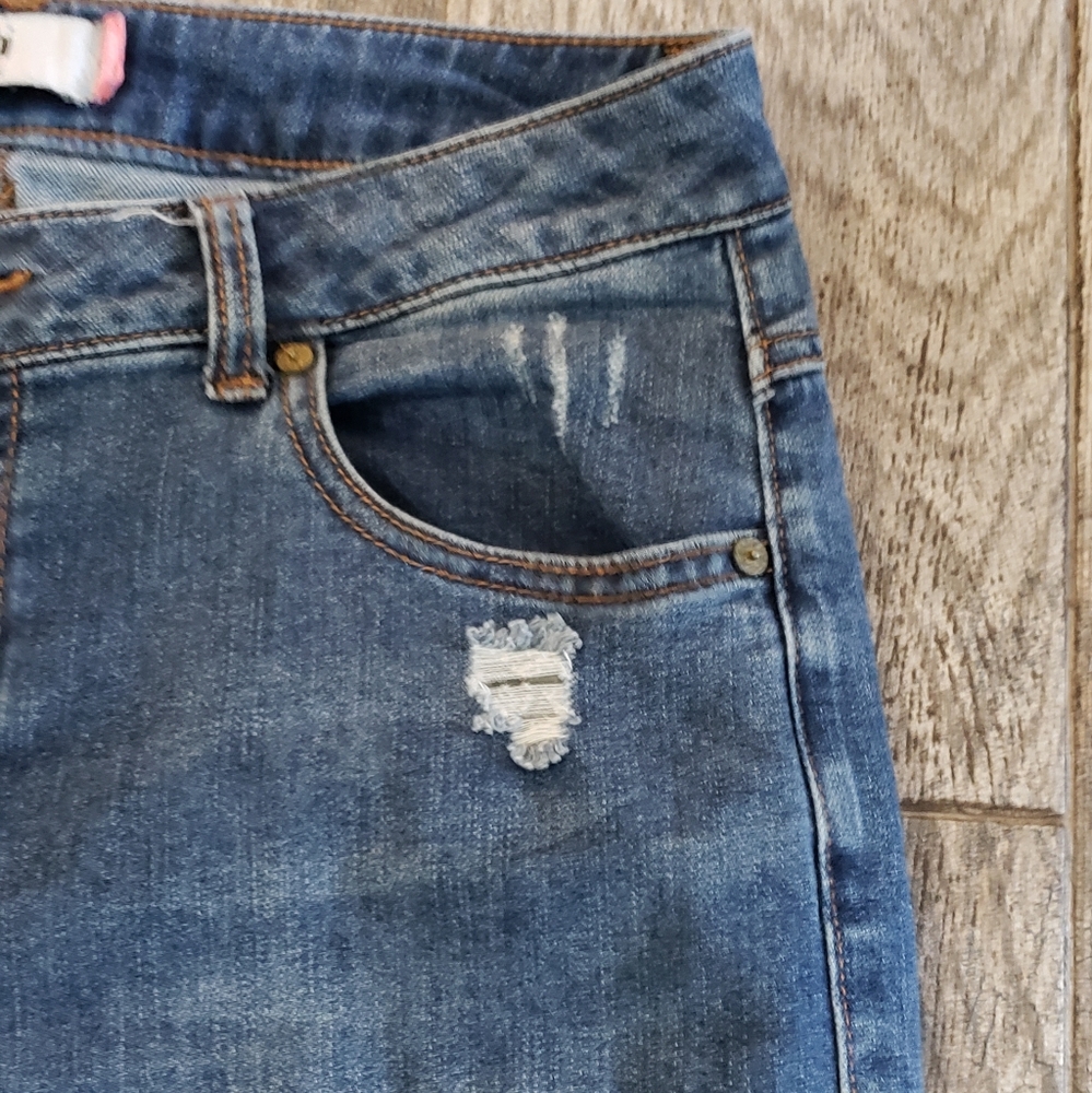 CAbi Jeans Curvy Skinny Blue Size 10 Distressed #5091 - Picture 4 of 7